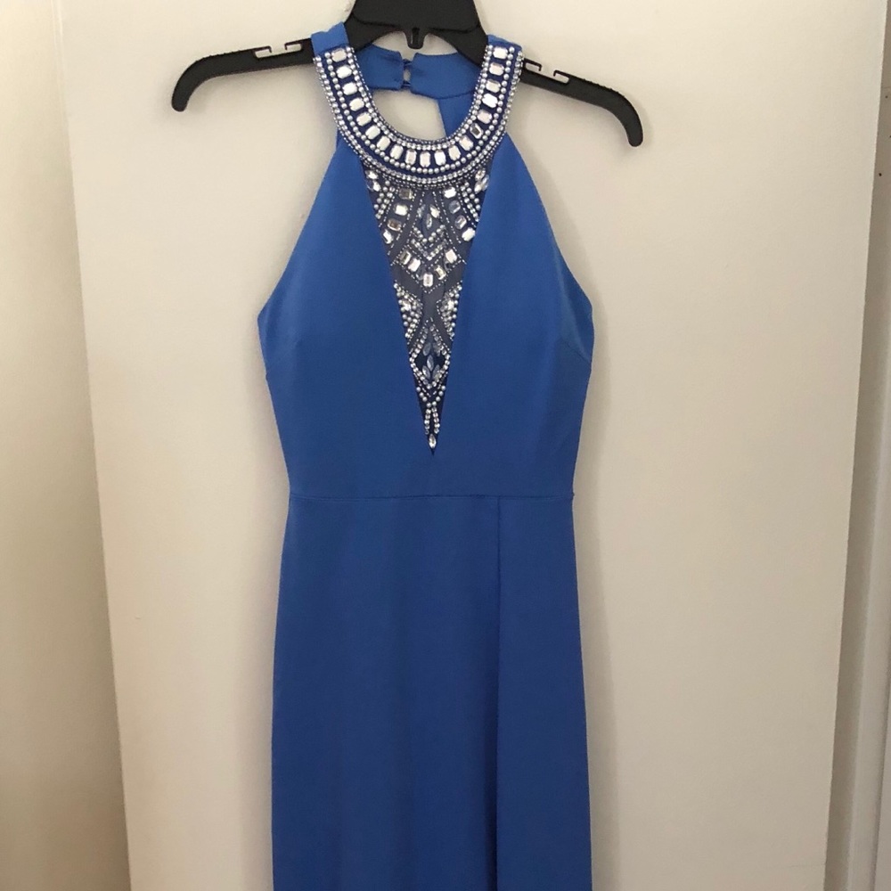 light blue prom dress